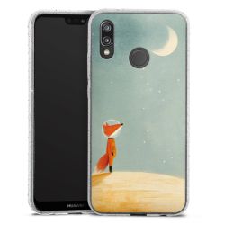 Silikon Glitter Case transparent-silber