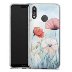 Silikon Glitter Case transparent-silber