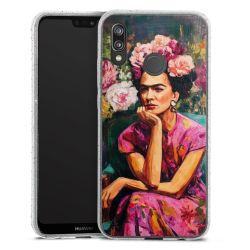 Silikon Glitter Case transparent-silber