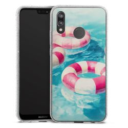 Silikon Glitter Case transparent-silber