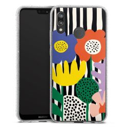 Silikon Glitter Case transparent-silber