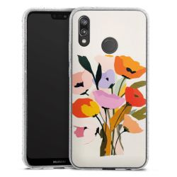 Silikon Glitter Case transparent-silber