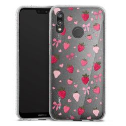 Silikon Glitter Case transparent-silber