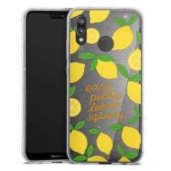 Silikon Glitter Case transparent-silber