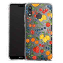 Silikon Glitter Case transparent-silber