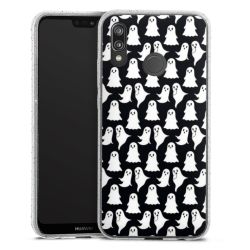 Silikon Glitter Case transparent-silber