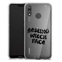 Silikon Glitter Case transparent-silber