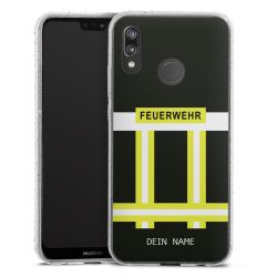 Silikon Glitter Case transparent-silber