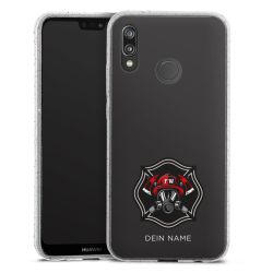 Silikon Glitter Case transparent-silber