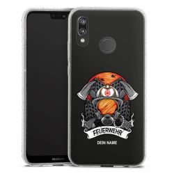 Silikon Glitter Case transparent-silber