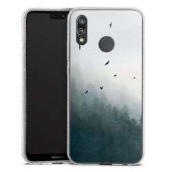 Silikon Glitter Case transparent-silber