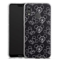 Silikon Glitter Case transparent-silber