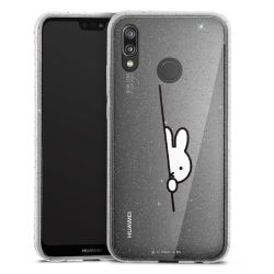 Silikon Glitter Case transparent-silber