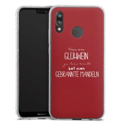 Silikon Glitter Case transparent-silber