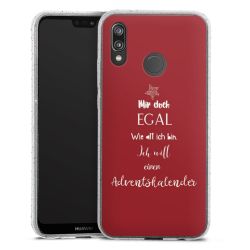 Silikon Glitter Case transparent-silber