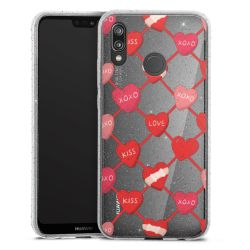 Silikon Glitter Case transparent-silber