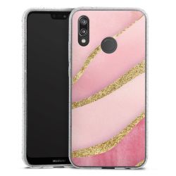 Silikon Glitter Case transparent-silber