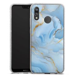 Silikon Glitter Case transparent-silber