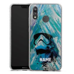 Silikon Glitter Case transparent-silber