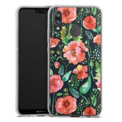 Silikon Glitter Case transparent-silber