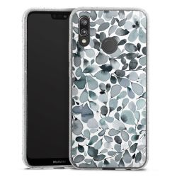 Silikon Glitter Case transparent-silber
