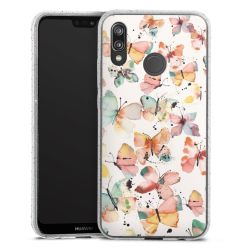 Silikon Glitter Case transparent-silber