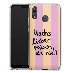 Silikon Glitter Case transparent-silber