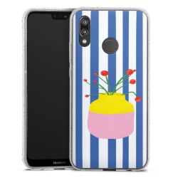 Silikon Glitter Case transparent-silber