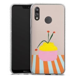 Silikon Glitter Case transparent-silber