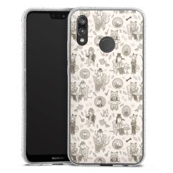 Silikon Glitter Case transparent-silber