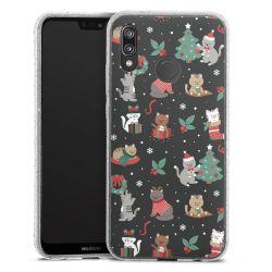 Silikon Glitter Case transparent-silber