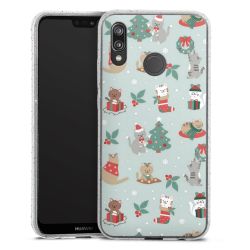 Silikon Glitter Case transparent-silber