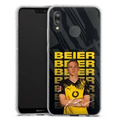 Silikon Glitter Case transparent-silber