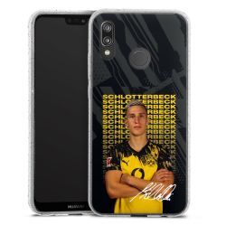 Silikon Glitter Case transparent-silber