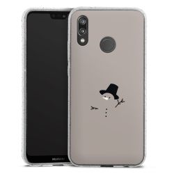 Silikon Glitter Case transparent-silber