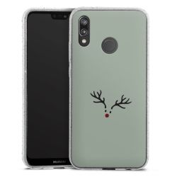 Silikon Glitter Case transparent-silber