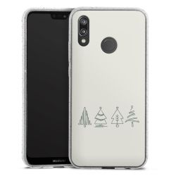 Silikon Glitter Case transparent-silber