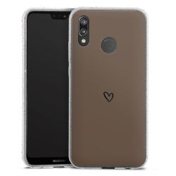 Silikon Glitter Case transparent-silber