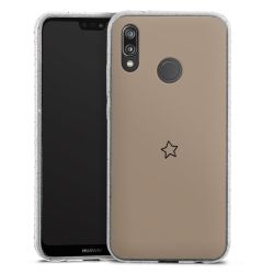 Silikon Glitter Case transparent-silber