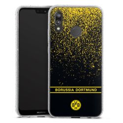 Silikon Glitter Case transparent-silber