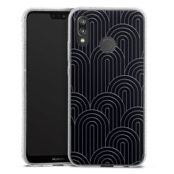 Silikon Glitter Case transparent-silber