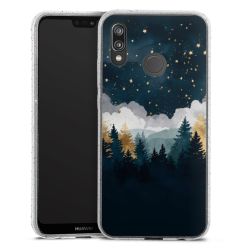 Silikon Glitter Case transparent-silber