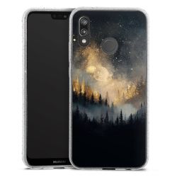 Silikon Glitter Case transparent-silber