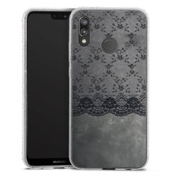 Silikon Glitter Case transparent-silber