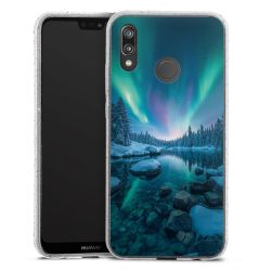 Silikon Glitter Case transparent-silber