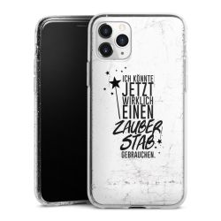 Silikon Glitter Case transparent-silber