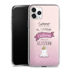 Silikon Glitter Case transparent-silber