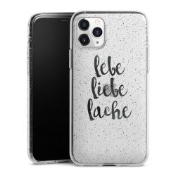 Silikon Glitter Case transparent-silber