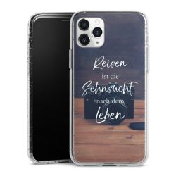 Silikon Glitter Case transparent-silber