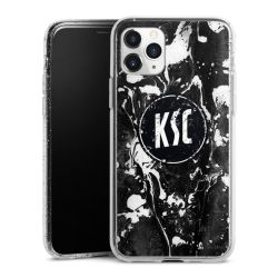 Silikon Glitter Case transparent-silber